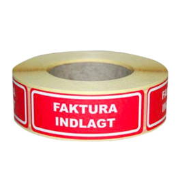 Label - Faktura indlagt